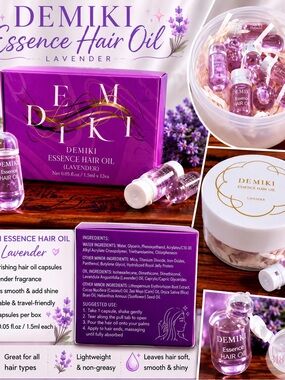 Lavender Essence Hair Oil Capsules — Purple